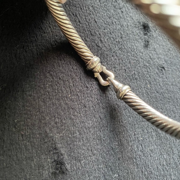 Cable Buckle Bracelet with Diamonds, 5mm - Picture 2 of 7